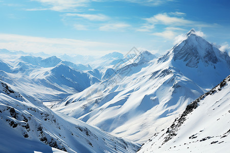 冰川时代画山峦如画的雪山背景