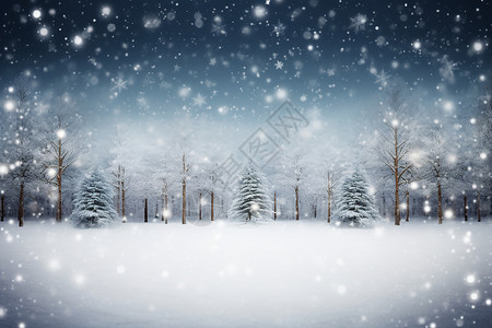 童话雪景背景图片