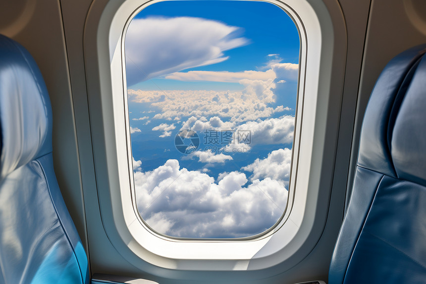 飞机窗外的美景图片
