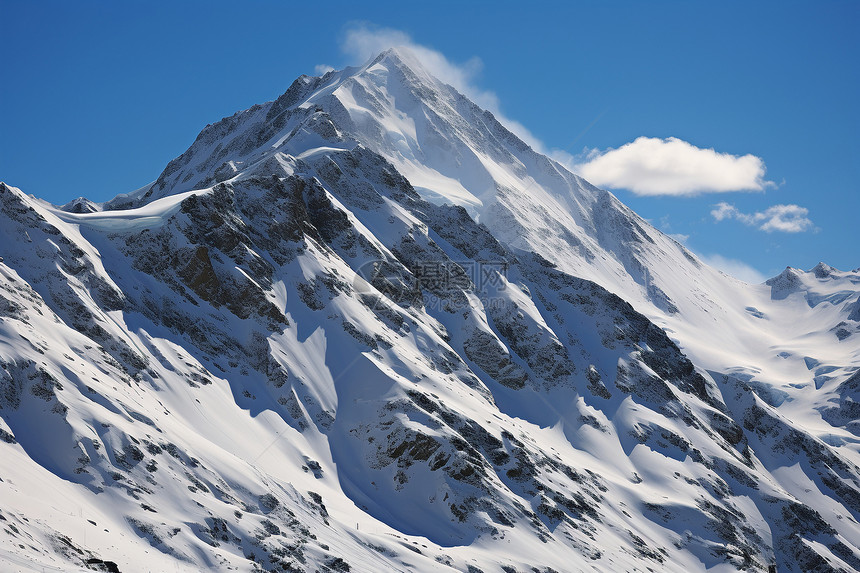 雪山和白云图片