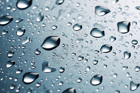 玻璃上流淌的雨滴背景图片