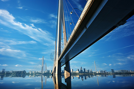城市交通运输的桥梁背景图片