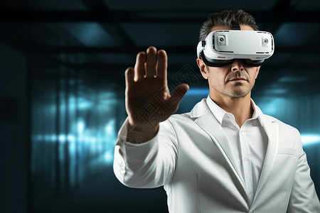 未来医学的虚拟现实技术背景图片