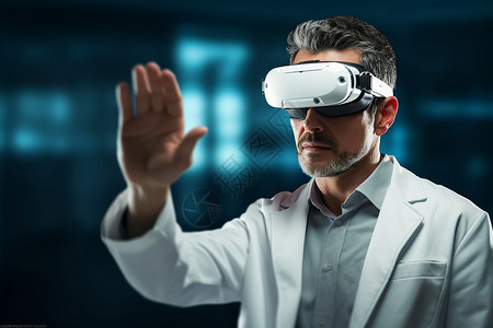 未来医疗科技体验虚拟现实背景图片