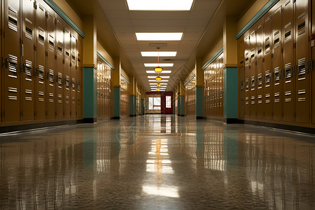 校园内的长廊建筑背景图片