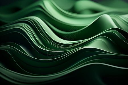 抽象绿色波涛汹涌的水面背景图片
