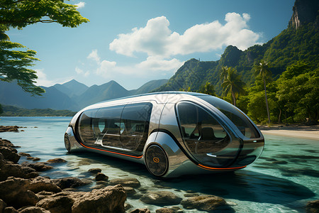 汽车海海水里的未来汽车设计图片