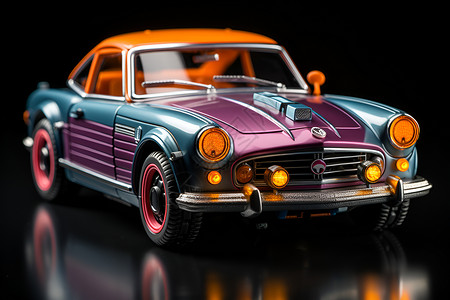 色彩丰富的玩具车背景图片