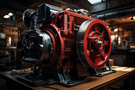 红黑动力引擎背景图片
