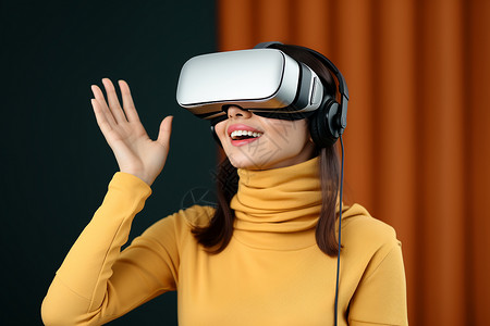 VR的互动体验背景图片