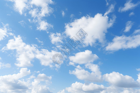 蓝天和白云映衬背景图片