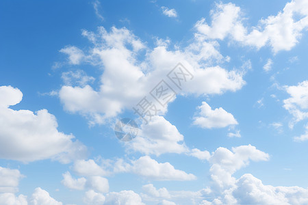 蓝天上的朵朵白云背景图片