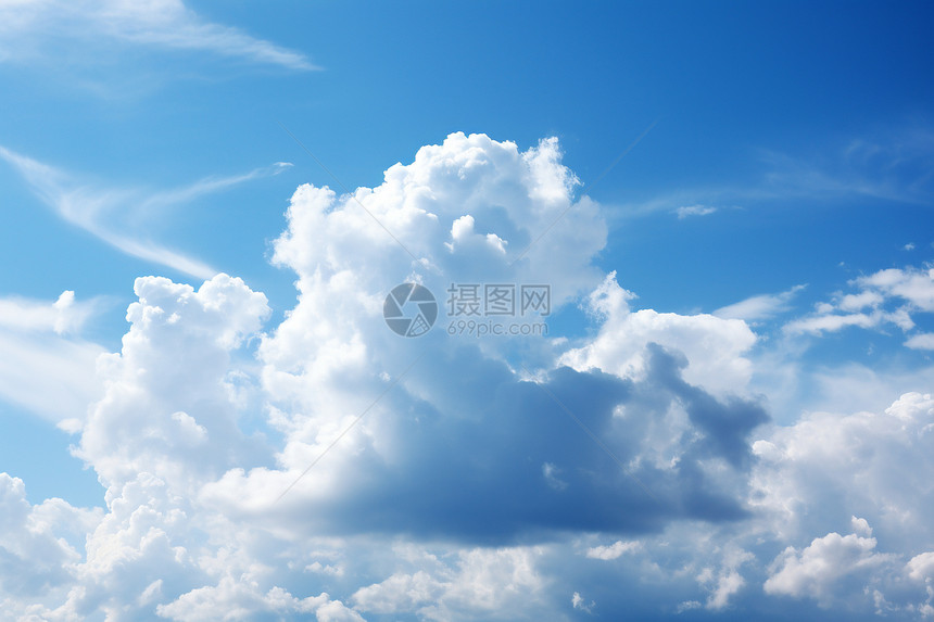 天空中堆积的云彩图片