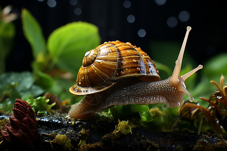 蜗牛的花园背景图片
