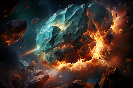 星际陨石的迷人之美背景图片