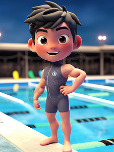 亚洲运动会自由泳选手背景图片