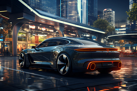 未来派的新能源汽车背景图片