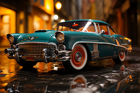 老式汽车模型背景图片