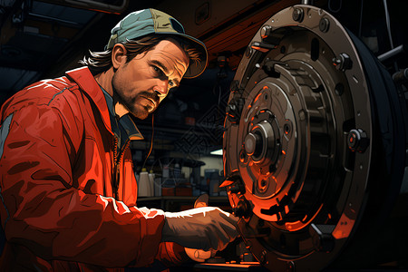 专业维修汽车修理工人背景图片