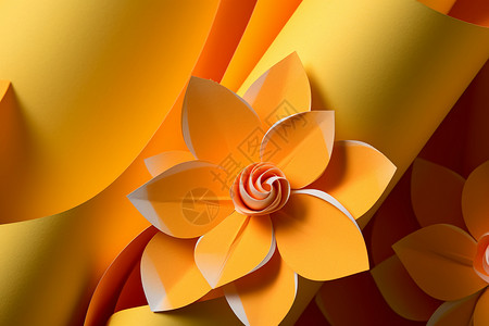 折纸花束背景图片
