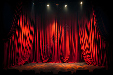 舞台的幕布古典戏剧高清图片