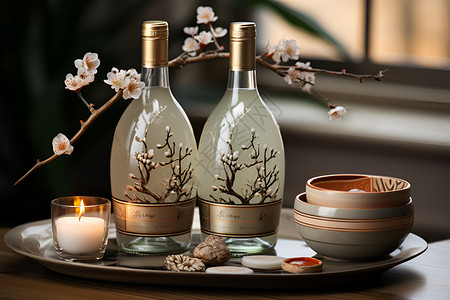 花瓶酒坛背景图片