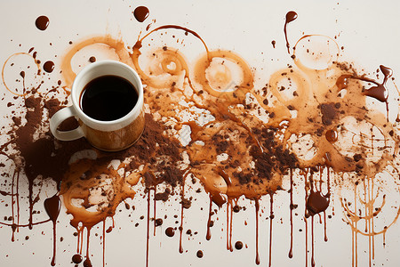 桌上的咖啡背景图片