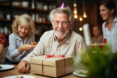 戴着生日帽子的男士高清图片