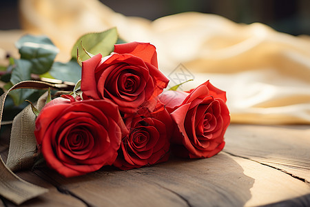 一束美丽的红玫瑰背景图片