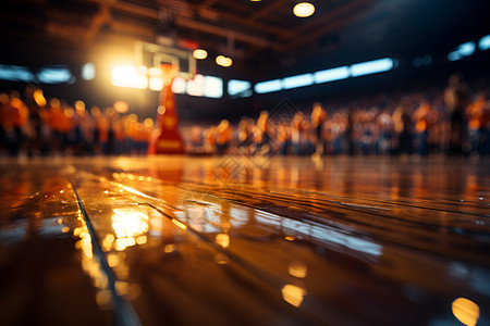 运动员汗水挥洒汗水的篮球体育场背景
