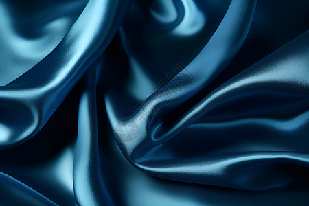 飘逸之蓝的丝绸织物背景背景图片