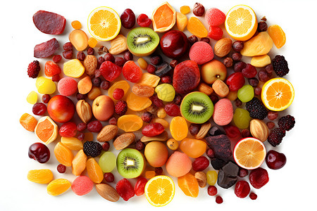 丰富多彩的水果拼盘背景图片