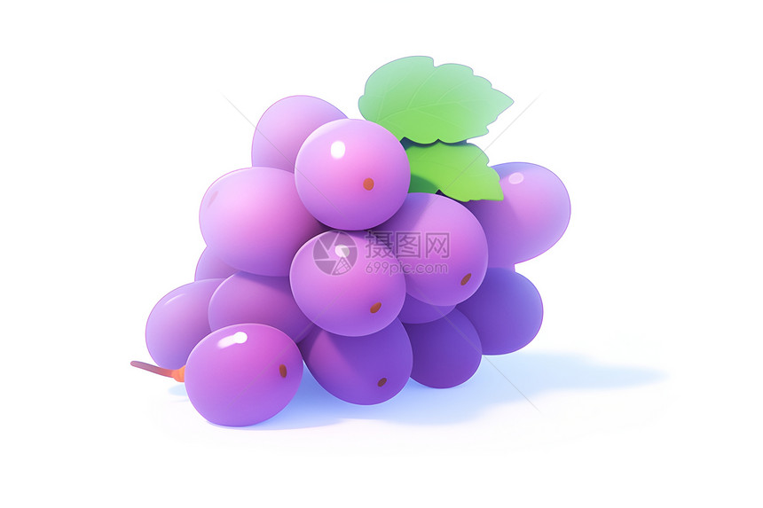 梦幻的葡萄水果插图图片