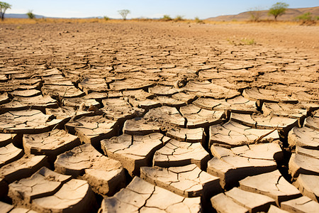 干涸的沙漠沙漠中干旱的土地背景