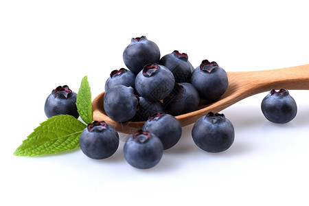 美味多汁的蓝莓水果背景图片