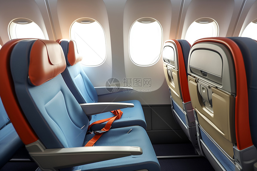 现代化的飞机客舱图片