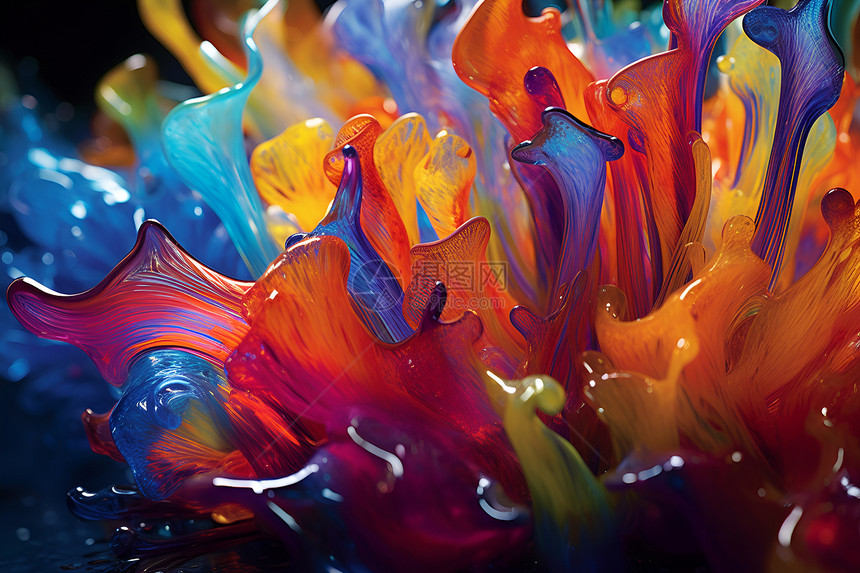 色彩斑斓的流体世界图片
