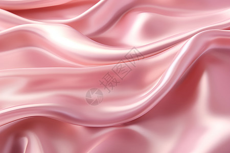 褶皱感粉色丝绸柔软光滑背景