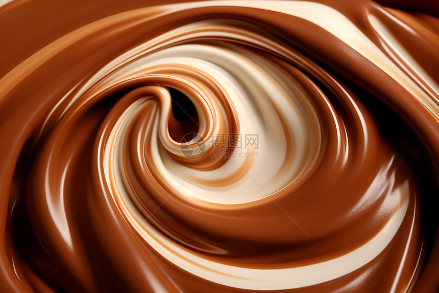 美味的巧克力涡流图片