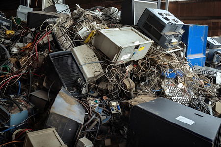 废弃电子设备拆除高清图片素材