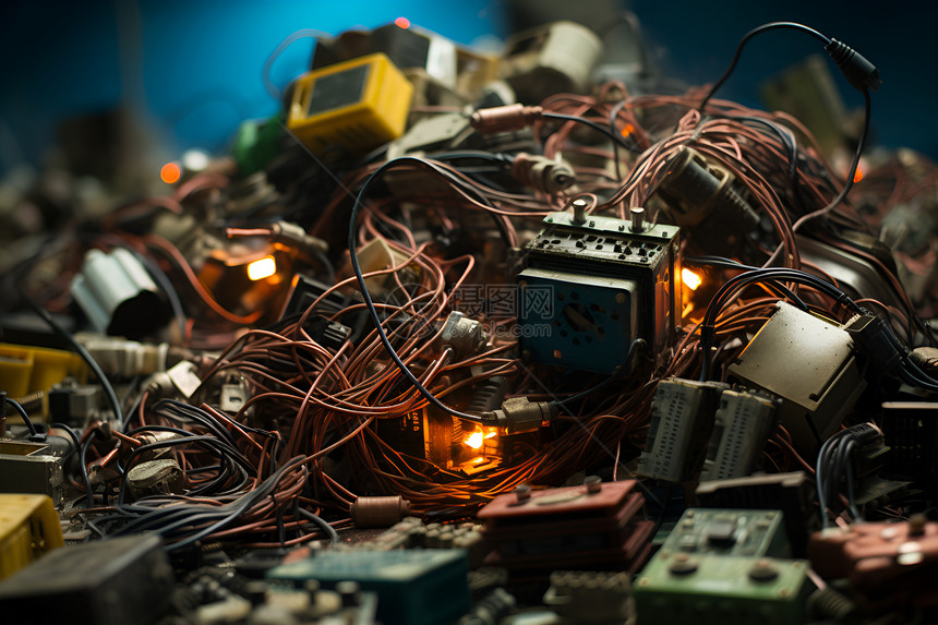 回收站的废弃电子设备图片