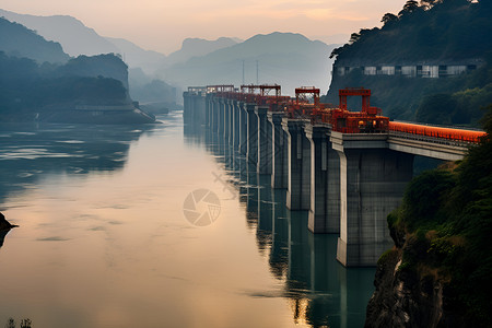 水电大坝大型水利水电工程闸门背景