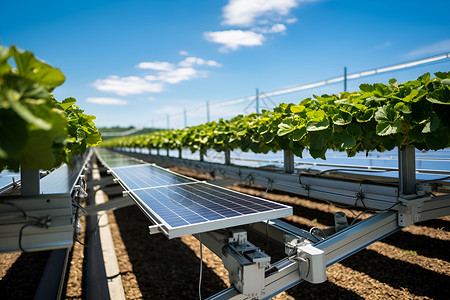 农业创新素材未来绿色农田中的新能源设备背景