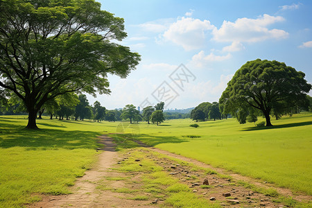 素材乡间小路绿意盎然的乡间小路背景