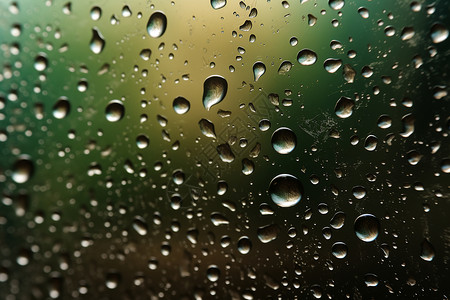 下雨天雨滴滑落玻璃背景图片