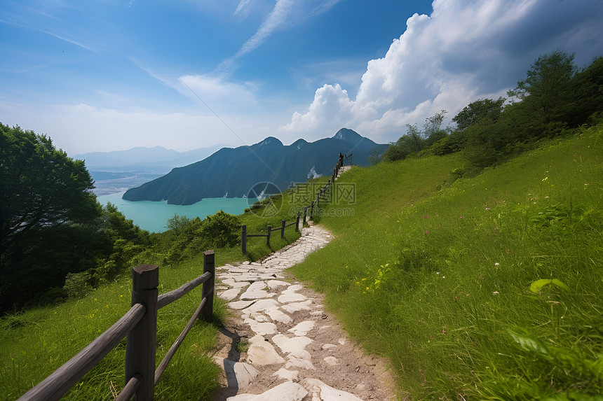 绿野湖畔风景图片