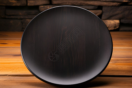 黑色的盘子背景图片