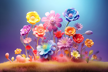 花朵仙境背景图片