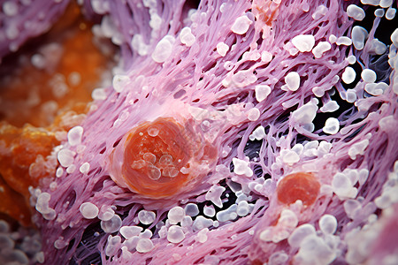 肝纤维化放大的生物组织设计图片