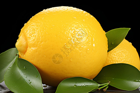 清新多汁柠檬伴背景图片